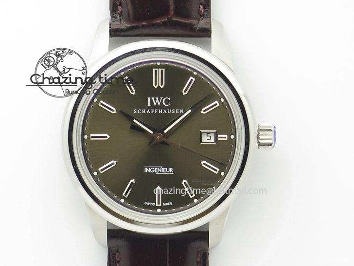 MIROTIME 0307 Affordable Ingeniuer St.Laurens SS Brown Dial MK 1:1 Best Edition On Black Leather Strap A 7365